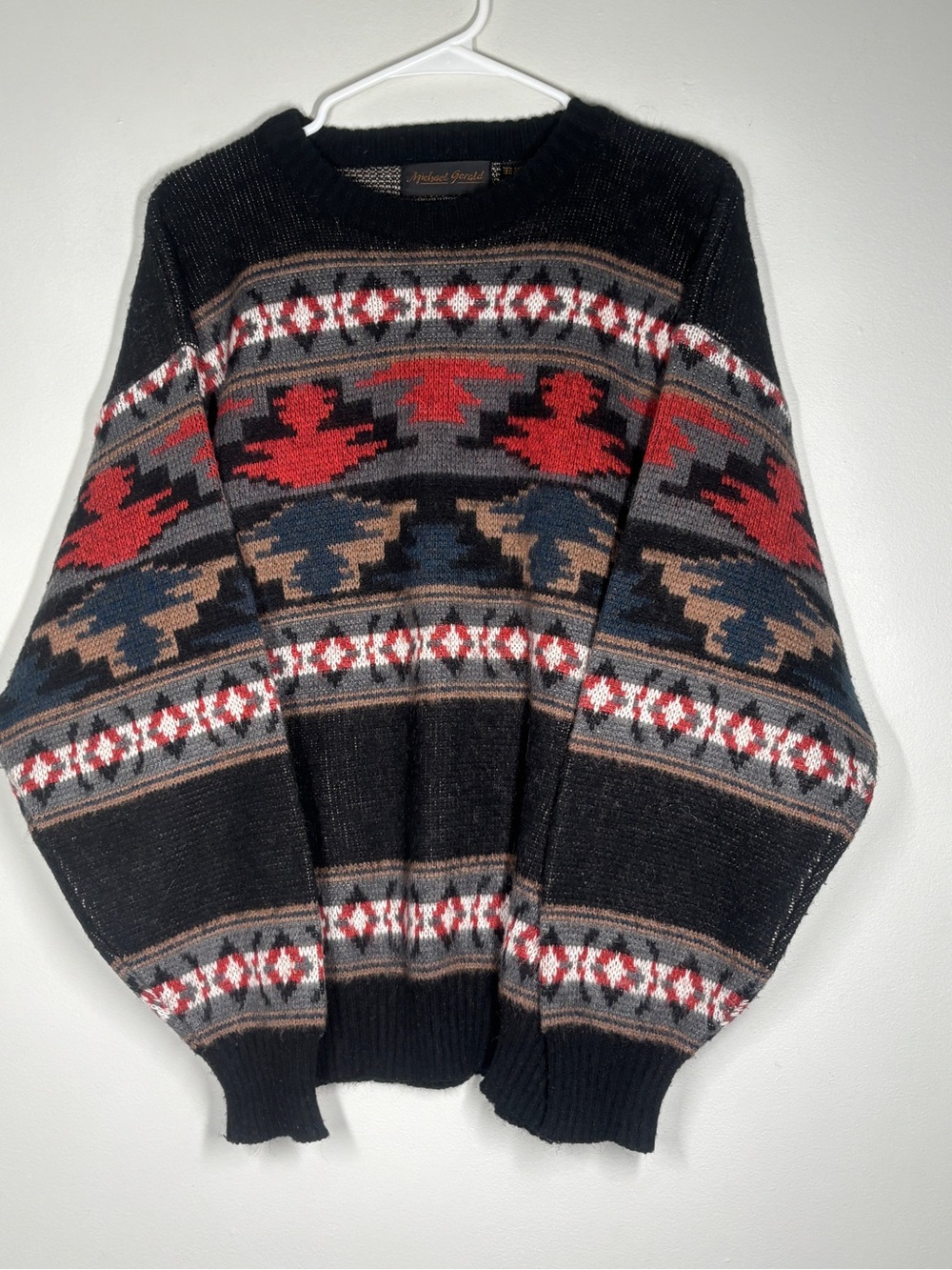 Vintage 90s Michael Gerald Southwestern Geometric Aztec Sweater